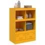 Aparador de acero amarillo mostaza 67x39x95 cm