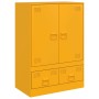 Aparador de acero amarillo mostaza 67x39x95 cm