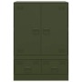 Aparador de acero verde oliva 67x39x95 cm