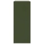 Aparador de acero verde oliva 67x39x95 cm