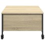 Mesa de centro con ruedas madera ingeniería Sonoma 91x55x34 cm en Mesas de centro | Comprar online en Foro24