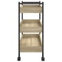 Carrito de cocina madera de ingeniería roble Sonoma 50x30x70 cm