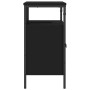 Armario para lavabo de baño madera ingeniería negro 60x30x60 cm