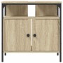 Armario lavabo baño madera ingeniería roble Sonoma 60x30x60 cm