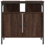 Armario lavabo baño madera ingeniería roble marrón 60x30x60 cm