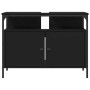 Armario para lavabo de baño madera ingeniería negro 80x30x60 cm