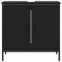 Armario para lavabo de baño madera ingeniería negro 60x30x60 cm