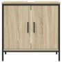Armario lavabo baño madera ingeniería roble Sonoma 60x30x60 cm