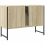 Armario lavabo baño madera ingeniería roble Sonoma 80x33x60 cm