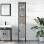 Armario de baño madera de ingeniería gris Sonoma 33x33x185,5 cm