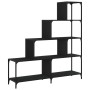 Librería con 4 peldaños madera ingeniería negro 139x33,5x149 cm en Librerías y estanterías | Comprar online en Foro24