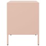 Mesitas de noche 2 unidades acero rosa 36x39x50,5 cm