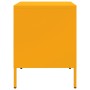 Mesita de noche de acero amarillo mostaza 36x39x50,5 cm