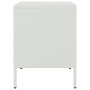 Mesitas de noche 2 unidades acero blanco 36x39x50,5 cm