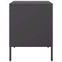 Mesitas de noche 2 unidades acero negro 36x39x50,5 cm