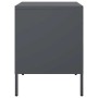 Mesita de noche de acero gris antracita 36x39x50,5 cm