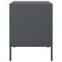 Mesitas de noche 2 unidades acero gris antracita 36x39x50,5 cm