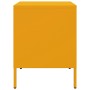 Mesita de noche de acero amarillo mostaza 36x39x50,5 cm