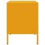 Mesitas de noche 2 uds acero amarillo mostaza 36x39x50,5 cm