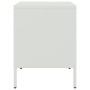 Mesita de noche de acero blanco 36x39x50,5 cm