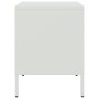 Mesitas de noche 2 unidades acero blanco 36x39x50,5 cm