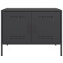 Muebles de TV 2 piezas acero negro 68x39x50,5 cm