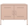 Mueble de TV acero rosa 68x39x50,5 cm