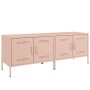 Muebles de TV 2 piezas acero rosa 68x39x50,5 cm