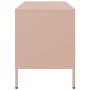Muebles de TV 2 piezas acero rosa 68x39x50,5 cm
