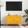Mueble de TV de acero amarillo mostaza 68x39x50,5 cm en Muebles TV | Comprar online en Foro24