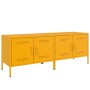 Muebles para TV 2 piezas acero amarillo mostaza 68x39x50,5 cm