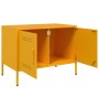 Muebles para TV 2 piezas acero amarillo mostaza 68x39x50,5 cm