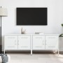 Muebles de TV 2 piezas acero blanco 68x39x50,5 cm