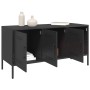 Mueble para TV de acero negro 100,5x39x50,5 cm
