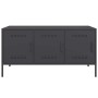 Mueble para TV de acero negro 100,5x39x50,5 cm