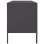 Mueble para TV de acero negro 100,5x39x50,5 cm