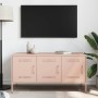 Mueble de TV de acero rosa 100,5x39x50,5 cm