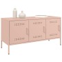 Mueble de TV de acero rosa 100,5x39x50,5 cm