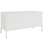 Mueble de TV de acero blanco 100,5x39x50,5 cm