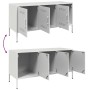 Mueble de TV de acero blanco 100,5x39x50,5 cm
