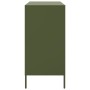 Aparador de acero verde oliva 68x39x79 cm