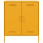 Aparador de acero amarillo mostaza 68x39x79 cm