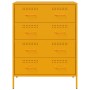 Aparador de acero amarillo mostaza 68x39x89 cm