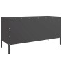 Mueble para TV de acero negro 100,5x39x50,5 cm