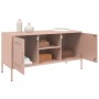 Mueble de TV de acero rosa 100,5x39x50,5 cm