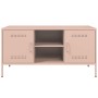 Mueble de TV de acero rosa 100,5x39x50,5 cm