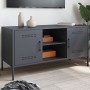 Mueble de TV de acero gris antracita 100,5x39x50,5 cm
