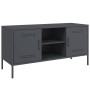 Mueble de TV de acero gris antracita 100,5x39x50,5 cm