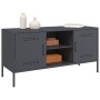 Mueble de TV de acero gris antracita 100,5x39x50,5 cm