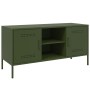 Mueble de TV de acero verde oliva 100,5x39x50,5 cm en Muebles TV | Comprar online en Foro24
